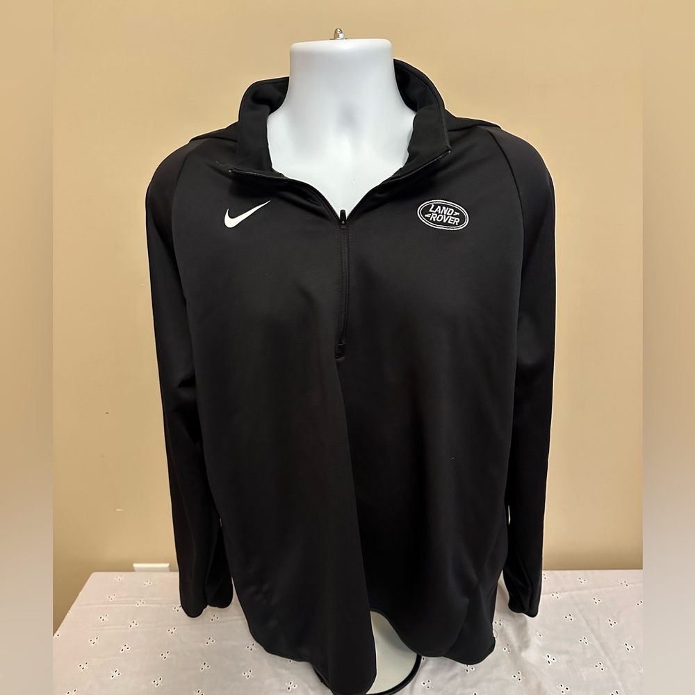 Nike Dri Fit Fleece lined  1/4 zip with Land Rover logo Black XL